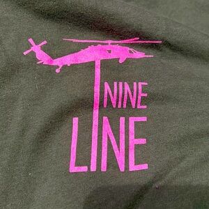 nine line t shirt pink and grey breast cancer awareness